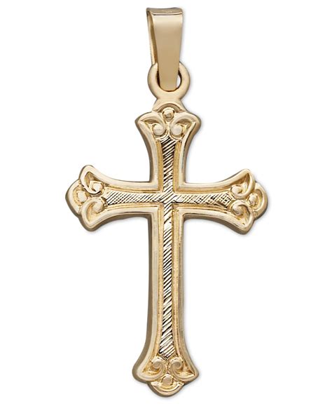 macy's gold crosses|More.